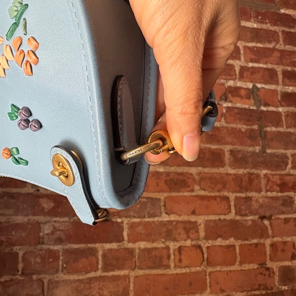 Blue COACH Swinger 20 with Leather Embroidery - Picture 9 of 10